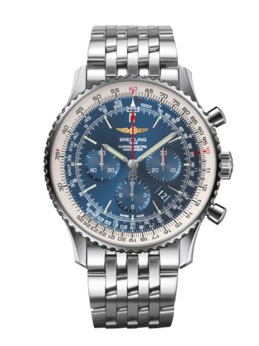 best replica Breitling - AB012721.C889.443A Navitimer 01 46 Stainless Steel / Aurora Blue / Bracelet watch
