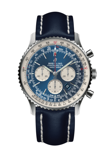 best replica Breitling - AB0127211C1X1 Navitimer 1 B01 Chronograph 46 Stainless Steel / Aurora Blue / Calf / Pin watch