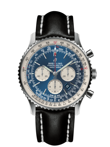 best replica Breitling - AB012721.CA05.441X Navitimer 1 B01 Chronograph 46 Stainless Steel / Aurora Blue / Calf watch - Click Image to Close