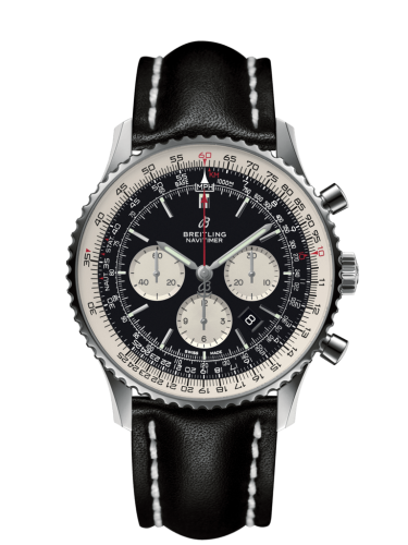 best replica Breitling - AB0127211B1X2 Navitimer 1 B01 Chronograph 46 Stainless Steel / Black / Calf / Folding watch - Click Image to Close
