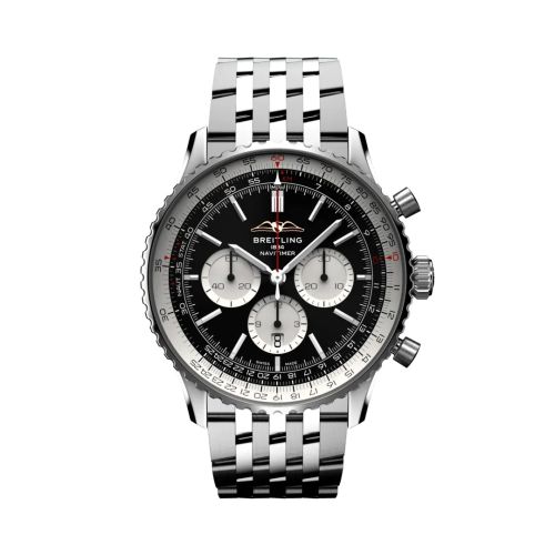 best replica Breitling - AB0137211B1A1 Navitimer B01 Chronograph 46 Stainless Steel / Black / Bracelet watch