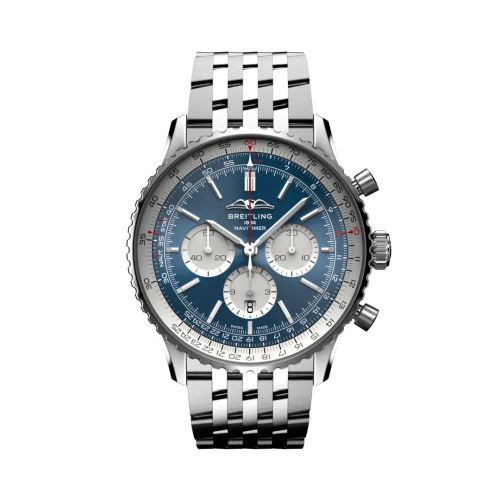 best replica Breitling - AB0137211C1A1 Navitimer B01 Chronograph 46 Stainless Steel / Blue / Bracelet watch