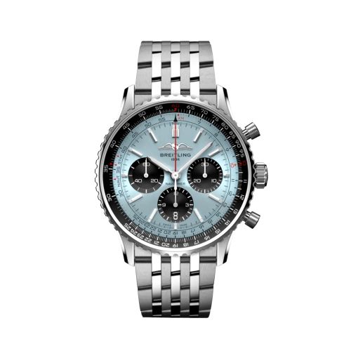 best replica Breitling - AB0138241C1A1 Navitimer B01 Chronograph 43 Stainless Steel / Ice Blue / Bracelet watch