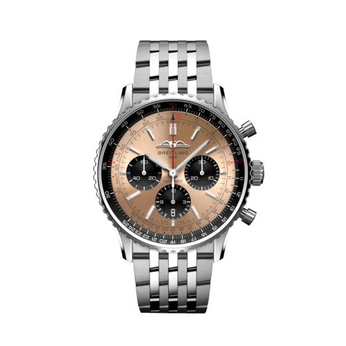 best replica Breitling - AB0138241K1A1 Navitimer B01 Chronograph 43 Stainless Steel / Copper / Bracelet watch