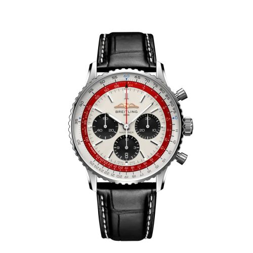 best replica Breitling - AB01383B1G1P1 Navitimer B01 Chronograph 43 Stainless Steel / Boeing 747 / Alligator - Folding watch - Click Image to Close