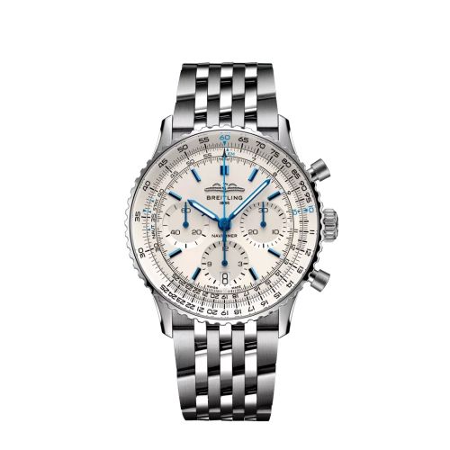 best replica Breitling - AB0139A71G1A1 Navitimer B01 Chronograph 41 Stainless Steel / White - Boutique / Bracelet watch - Click Image to Close