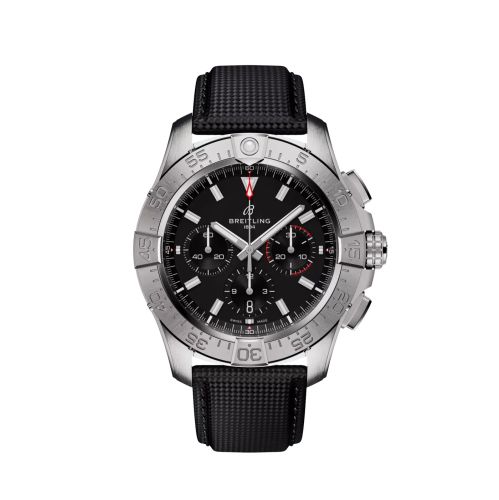 replica Breitling - AB0147101B1X1 Avenger B01 Chronograph 44 Stainless Steel / Black / Strap watch