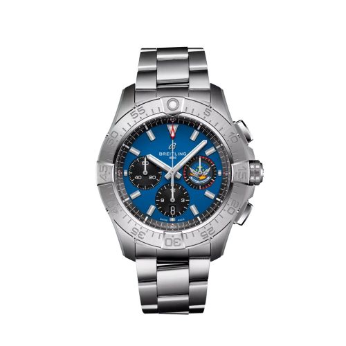 replica Breitling - AB01471A1C1A1 Avenger B01 Chronograph 44 Stainless Steel / Blue Impulse watch - Click Image to Close