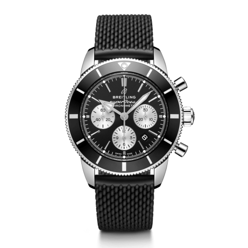 Breitling watch replica - AB0162121B1S1 Superocean Heritage II B01 Chronograph 44 Stainless Steel / Black / Rubber / Folding