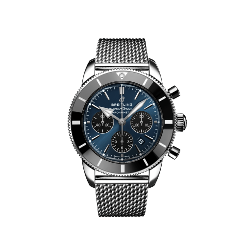 Breitling watch replica - AB0162121C1A1 Superocean Heritage II B01 Chronograph 44 Stainless Steel / Blue / Bracelet