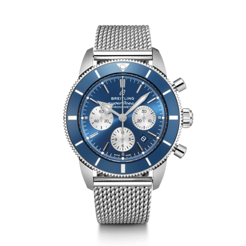 Breitling watch replica - AB0162161C1A1 Superocean Heritage II B01 Chronograph 44 Stainless Steel / Blue / Bracelet - Click Image to Close
