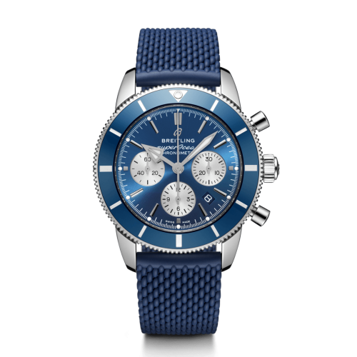 Breitling watch replica - AB0162161C1S1 Superocean Heritage II B01 Chronograph 44 Stainless Steel / Blue / Rubber / Folding
