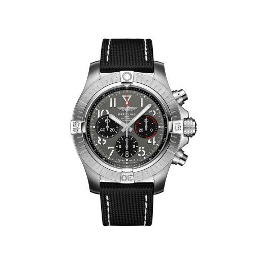 replica Breitling - AB01821A1B1X2 Avenger B01 Chronograph 45 Stainless Steel / Anthracite / Strap - Folding watch - Click Image to Close