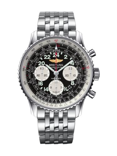 best replica Breitling - AB0210B4.BC36.447A Cosmonaute Stainless Steel / Black / Bracelet watch - Click Image to Close