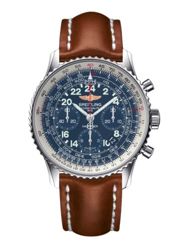 best replica Breitling - AB0210B4.C917.433X Cosmonaute Stainless Steel / Blue / Calf watch