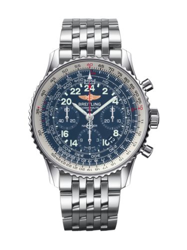 best replica Breitling - AB0210B4/C917/447A Cosmonaute Stainless Steel / Blue / Bracelet watch - Click Image to Close