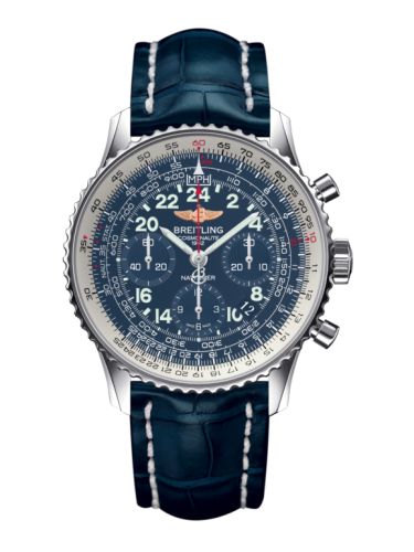 best replica Breitling - AB0210B4.C917.731P Cosmonaute Stainless Steel / Blue / Croco watch