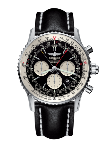 best replica Breitling - AB031021/BF77/441X/A20BA.1 Navitimer Rattrapante Stainless Steel / Black / Calf / Pin watch