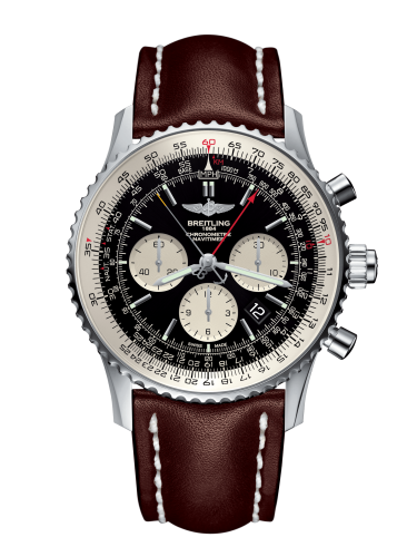 best replica Breitling - AB031021/BF77/443X/A20BA.1 Navitimer Rattrapante Stainless Steel / Black / Calf / Pin watch