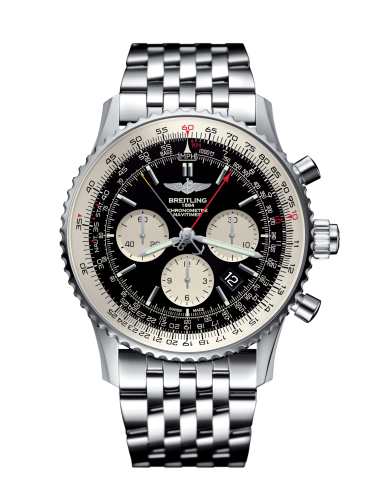 best replica Breitling - AB031021/BF77/453A Navitimer Rattrapante Stainless Steel / Black / Bracelet watch - Click Image to Close
