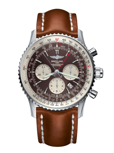 best replica Breitling - AB031021/Q615/440X/A20D.1 Navitimer Rattrapante Stainless Steel / Panamerican Bronze / Calf / Folding watch