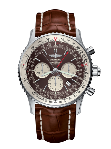 best replica Breitling - AB031021/Q615/754P/A20BA.1 Navitimer Rattrapante Stainless Steel / Panamerican Bronze / Croco / Pin watch