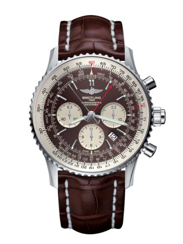 best replica Breitling - AB0310211Q1P2 Navitimer Rattrapante Stainless Steel / Panamerican Bronze / Croco / Pin watch - Click Image to Close