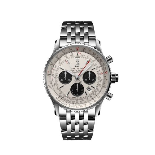 best replica Breitling - AB0311211G1A1 Navitimer Rattrapante Stainless Steel / Silver / Alligator / Bracelet watch