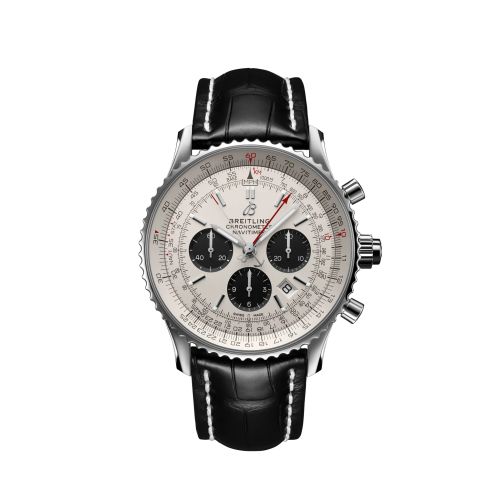 best replica Breitling - AB0311211G1P1 Navitimer Rattrapante Stainless Steel / Silver / Alligator / Folding watch