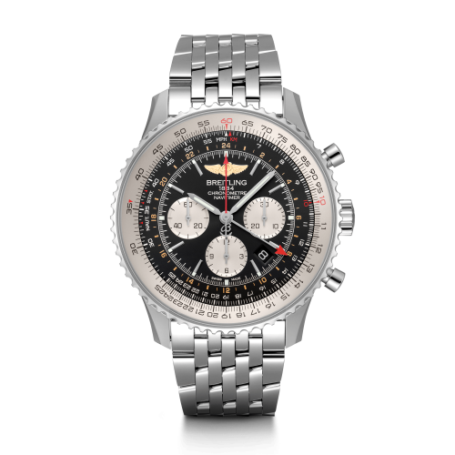 best replica Breitling - AB0441211B1A1 Navitimer GMT Stainless Steel / Black / Bracelet watch