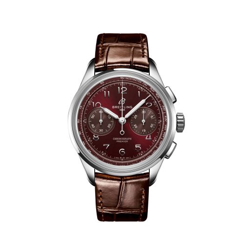 replica Breitling watch - AB0930D41K1P1 Premier Heritage B09 Chronograph 40 Stainless Steel / Burgundy / Boutique Edition - Click Image to Close