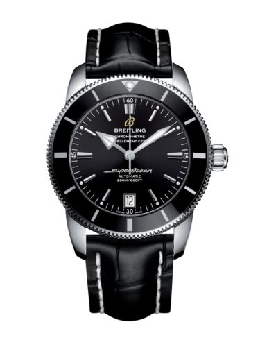 Breitling watch replica - AB201012/BF73/743P/A20BA.1 Superocean Heritage II 42 Stainless Steel / Black / Black / Croco / Pin