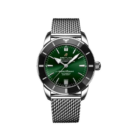 Breitling watch replica - AB2010121L1A1 Superocean Heritage II 42 Stainless Steel / Green / Bracelet - Click Image to Close