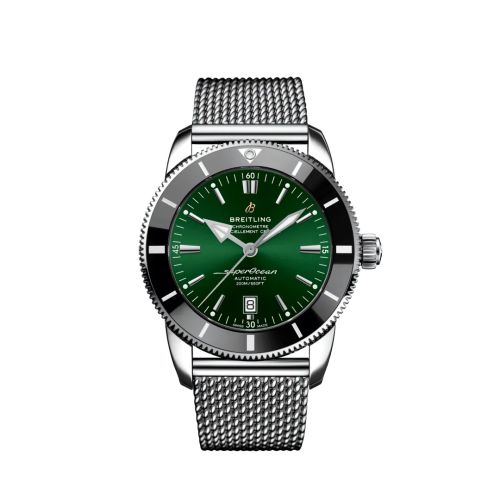 Breitling watch replica - AB2020121L1A1 Superocean Heritage II 46 Stainless Steel / Green / Bracelet - Click Image to Close