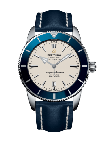 Breitling watch replica - AB202016/G828/101X/A20BA.1 Superocean Heritage II 46 Stainless Steel / Blue / Silver / Calf / Pin