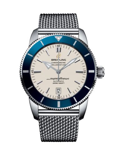 Breitling watch replica - AB202016/G828/152A Superocean Heritage II 46 Stainless Steel / Blue / Silver / Milanese