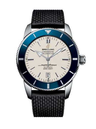 Breitling watch replica - AB202016/G828/256S/A20D.2 Superocean Heritage II 46 Stainless Steel / Blue / Silver / Rubber / Folding - Click Image to Close