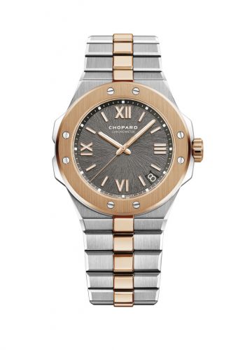 replica Chopard - 298600-6001 Alpine Eagle 41 Stainless Steel / Rose Gold / Grey watch - Click Image to Close
