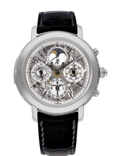 replica Audemars Piguet - 25996PT.OO.D002CR.01 Jules Audemars Grande Complication Platinum / Sapphire watch - Click Image to Close