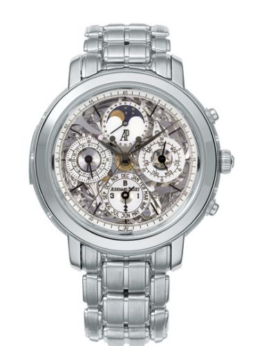 replica Audemars Piguet - 26023PT.OO.1138PT.01 Jules Audemars 26023 Grande Complication Platinum / Sapphire / Bracelet watch - Click Image to Close