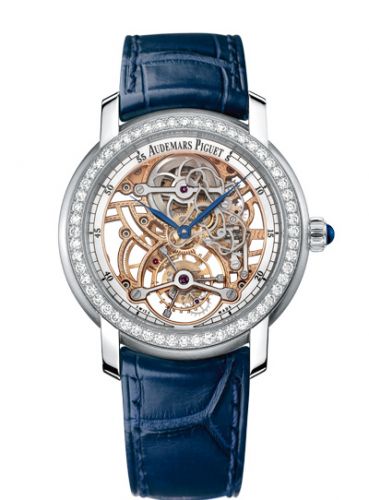 replica Audemars Piguet - 26357PT.ZZ.D028CR.01 Jules Audemars Tourbillon Platinum / Diamond / Openworked watch