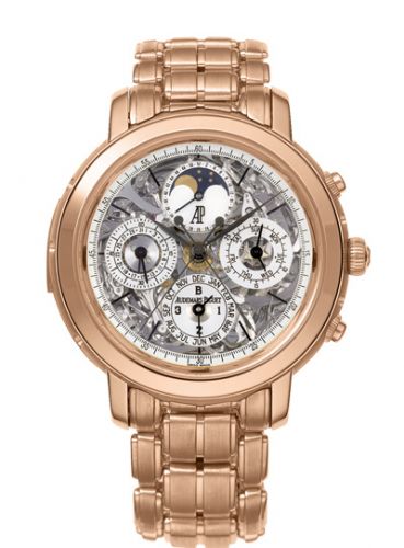 replica Audemars Piguet - 26023OR.OO.1138OR.01 Jules Audemars 26023 Grande Complication Pink Gold / Sapphire / Bracelet watch