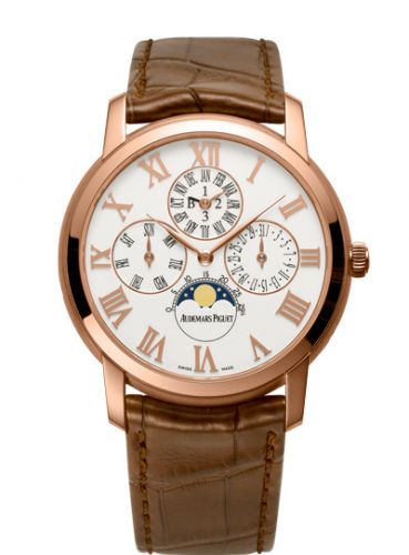 replica Audemars Piguet - Jules Audemars Dragon Perpetual Calendar Pink Gold / White watch