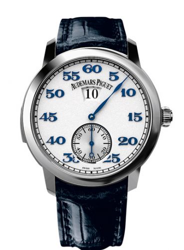 replica Audemars Piguet - 26151PT.OO.D028CR.01 Jules Audemars Minute Repeater Jumping Hours Platinum / White watch
