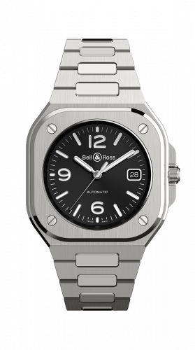 replica Bell & Ross - BR05A-BL-ST/SST BR 05 Stainless Steel / Black / Bracelet watch