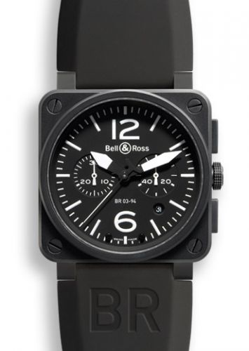 replica Bell & Ross - BR0394BLCA BR 03 94 Carbon Chronograph watch