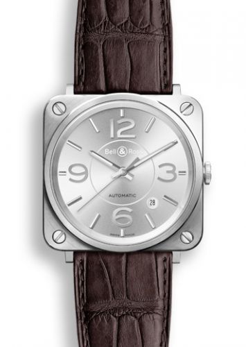 replica Bell & Ross - BRS92SISTSCR BR S Officer Silver watch - Click Image to Close
