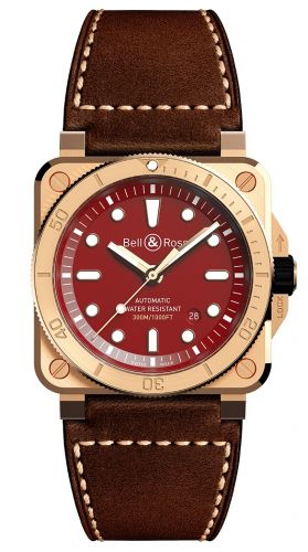 replica Bell & Ross - BR0392-D-RD-BR/SCA BR 03-92 Diver Burgundy Bronze / Japan watch - Click Image to Close