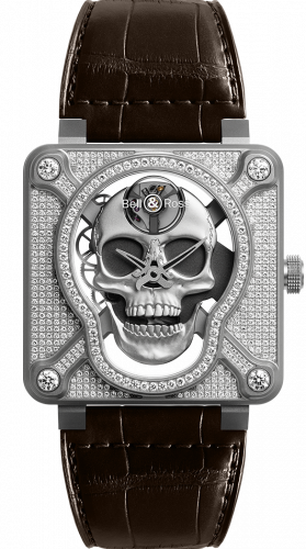 replica Bell & Ross - BR01-SKULL-SK-FLD BR-01 Laughing Skull watch - Click Image to Close