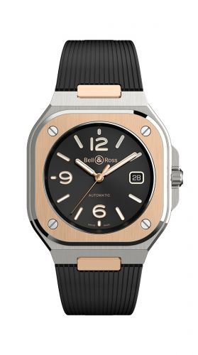 replica Bell & Ross - BR05A-BL-STPG/SRB BR 05 Stainless Steel / Rose Gold / Black / Rubber watch